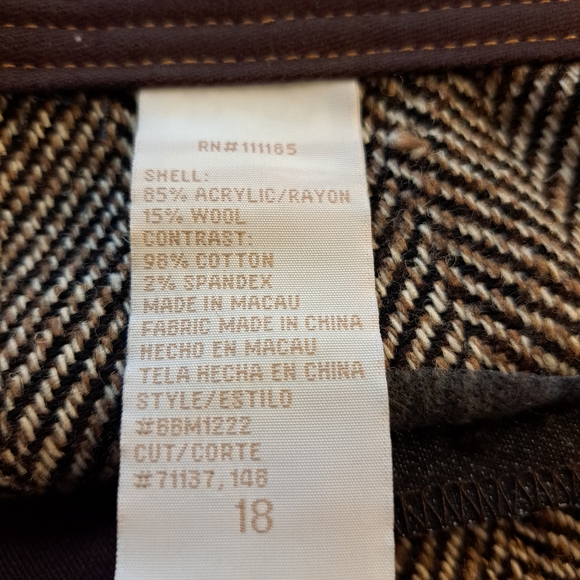 Baby Phat Jean Co Brown Tweed Cropped Pants- NWT - Picture 11 of 13